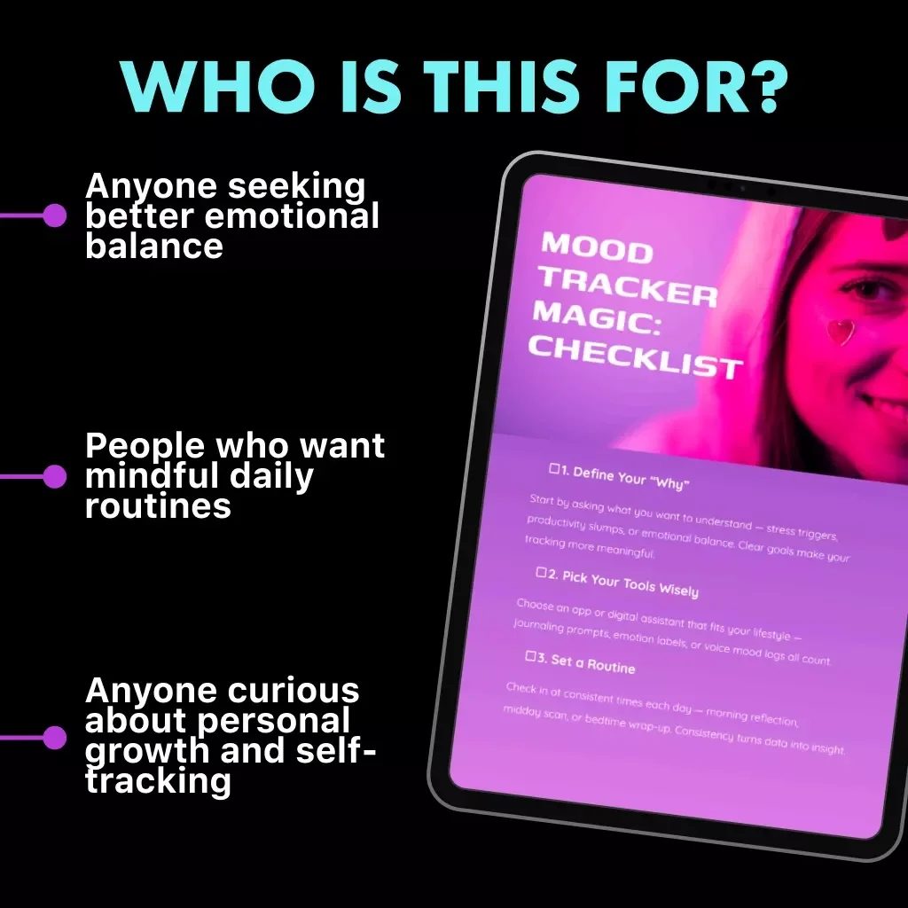 Mood Tracker Magic: Checklist | Digital Download for Emotional Awareness | how to use ai to track mood | Self-Care & Mindfulness Tool for Better Habits and Mental Clarity