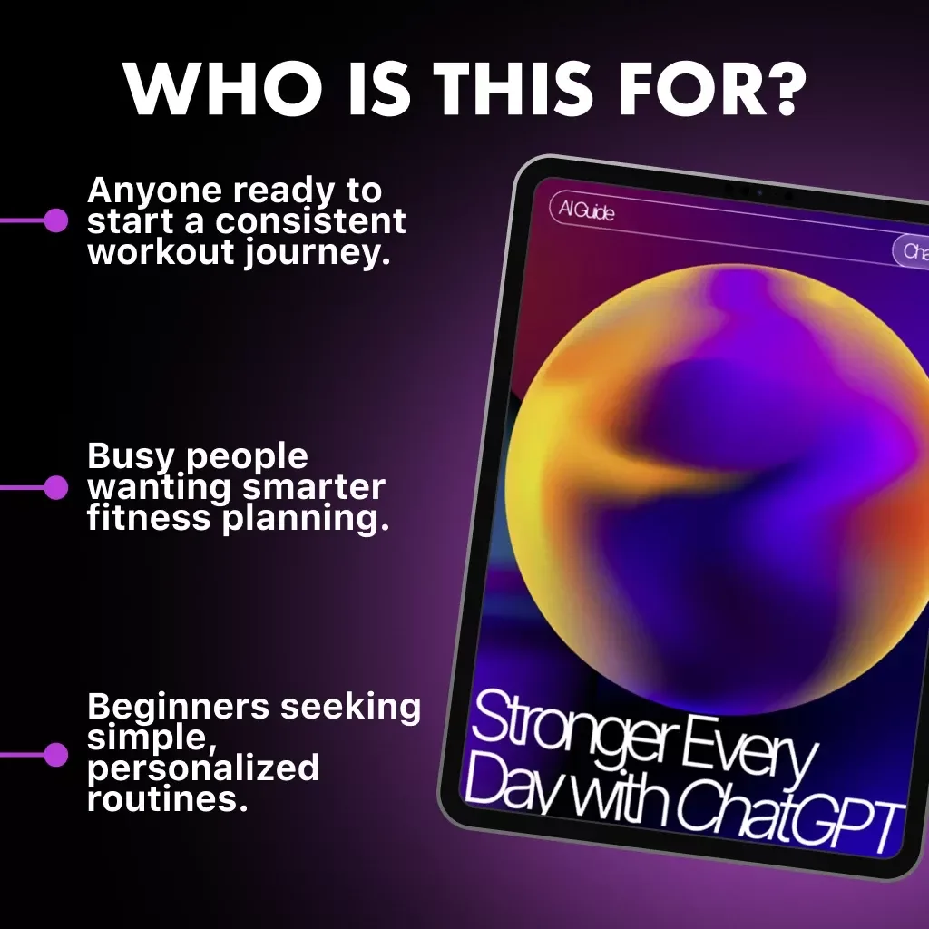 Stronger Every Day with ChatGPT | AI Fitness Planning Guide | How to Use ChatGPT to Make a Workout Plan for Beginners & Beyond | Digital Download eBook