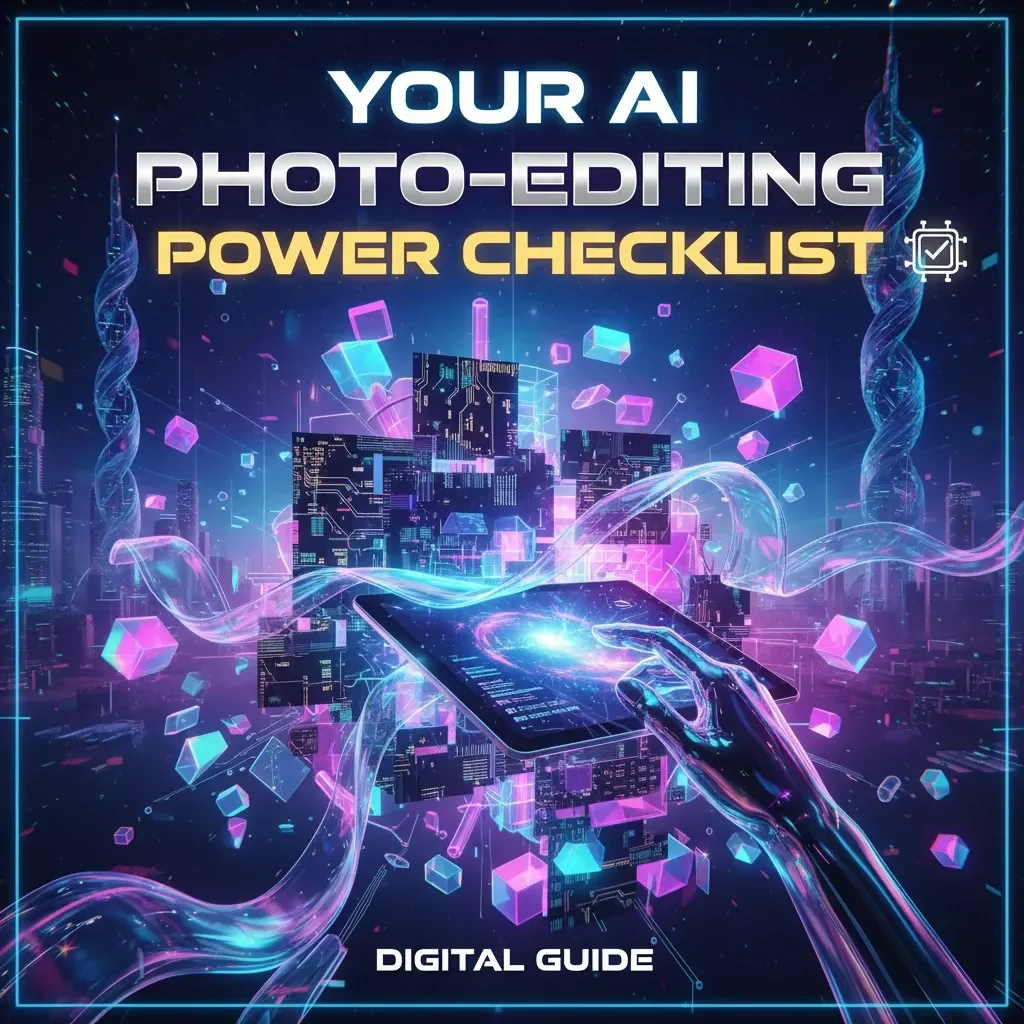 Your AI Photo-Editing Power Checklist | Printable Digital Download | Use AI to Edit Photos Like a Pro | Beginner & Creator-Friendly Editing Guide