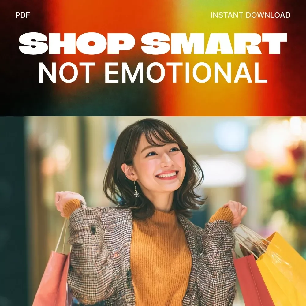 Shop Smart, Not Emotional – Printable Checklist for Conscious Buyers | Budgeting Tips & Tricks for Keeping Emotions Out of Shopping Decisions