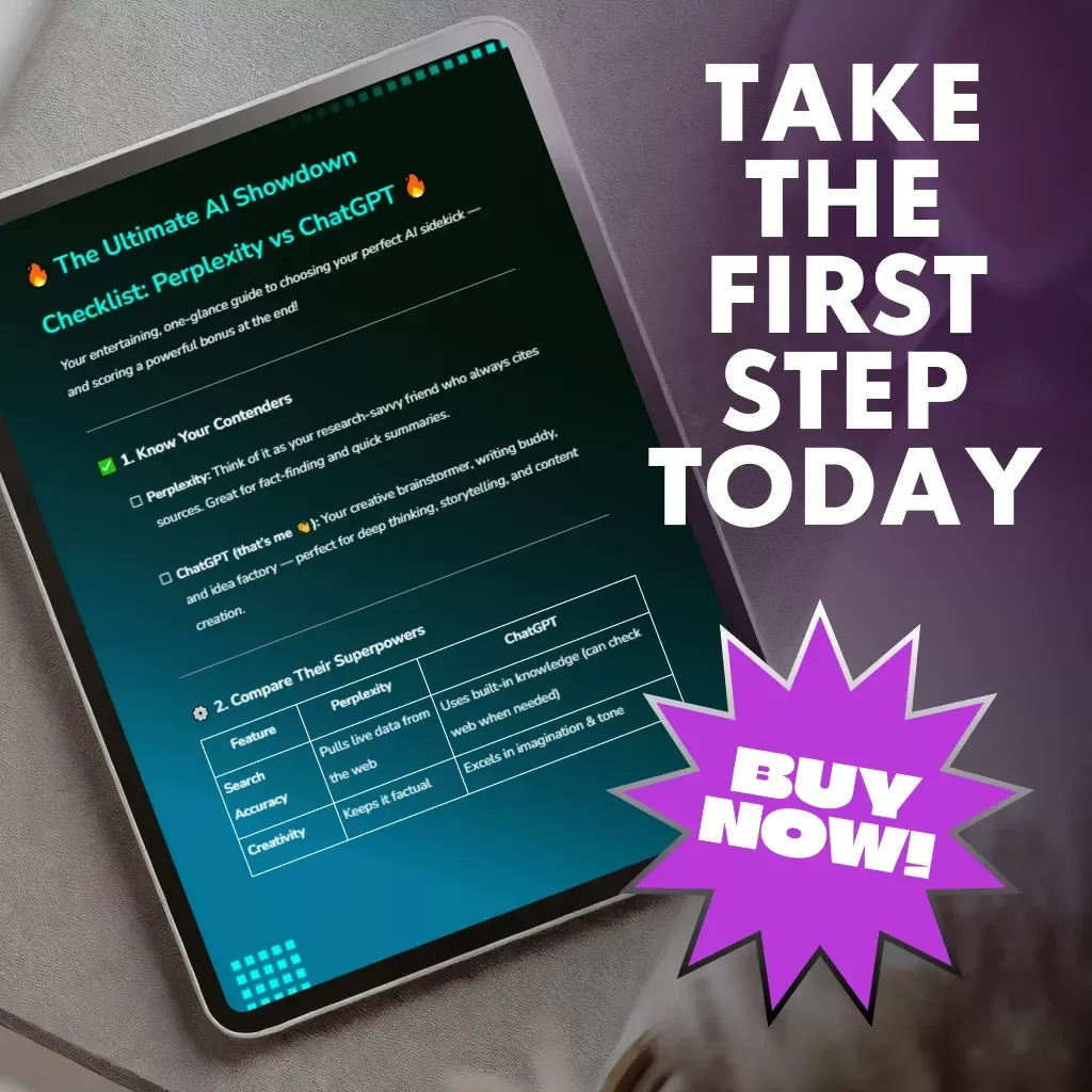 The Ultimate AI Showdown Checklist: Perplexity vs ChatGPT | Digital Download, AI Comparison Guide, Research & Creativity Mastery Tool