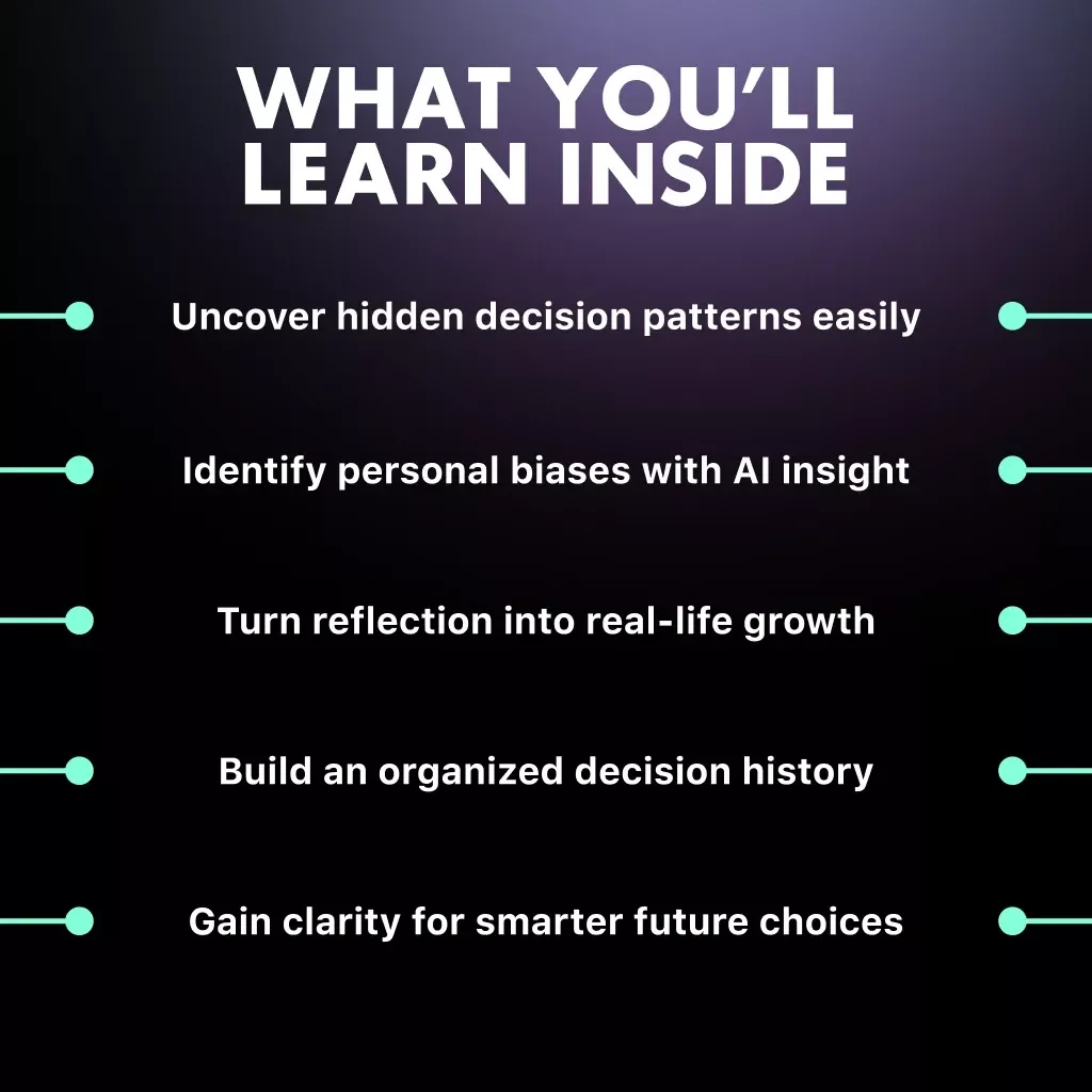 AI Mirrors: Reflecting on Your Past Decisions with Smart Insight | Digital Guide on How to Use AI to Reflect on Past Decisions | Self-Discovery Workbook & Growth Tool