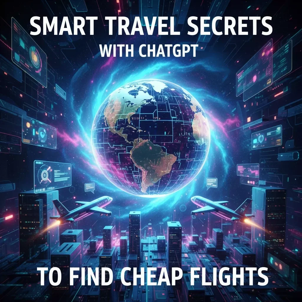 Smart Travel Secrets with ChatGPT to Find Cheap Flights | How to Use ChatGPT to Find Cheap Flights eBook | AI Travel Hacks, Budget Flight Guide, Digital Download for Smart Travelers