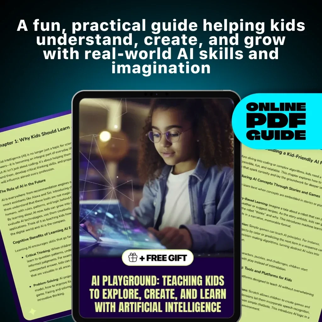 AI Playground: Teaching Kids to Explore, Create, and Learn with Artificial Intelligence | Digital Guide for Parents, Teachers & Homeschoolers | How to Teach Kids AI eBook & Printable PDF Download