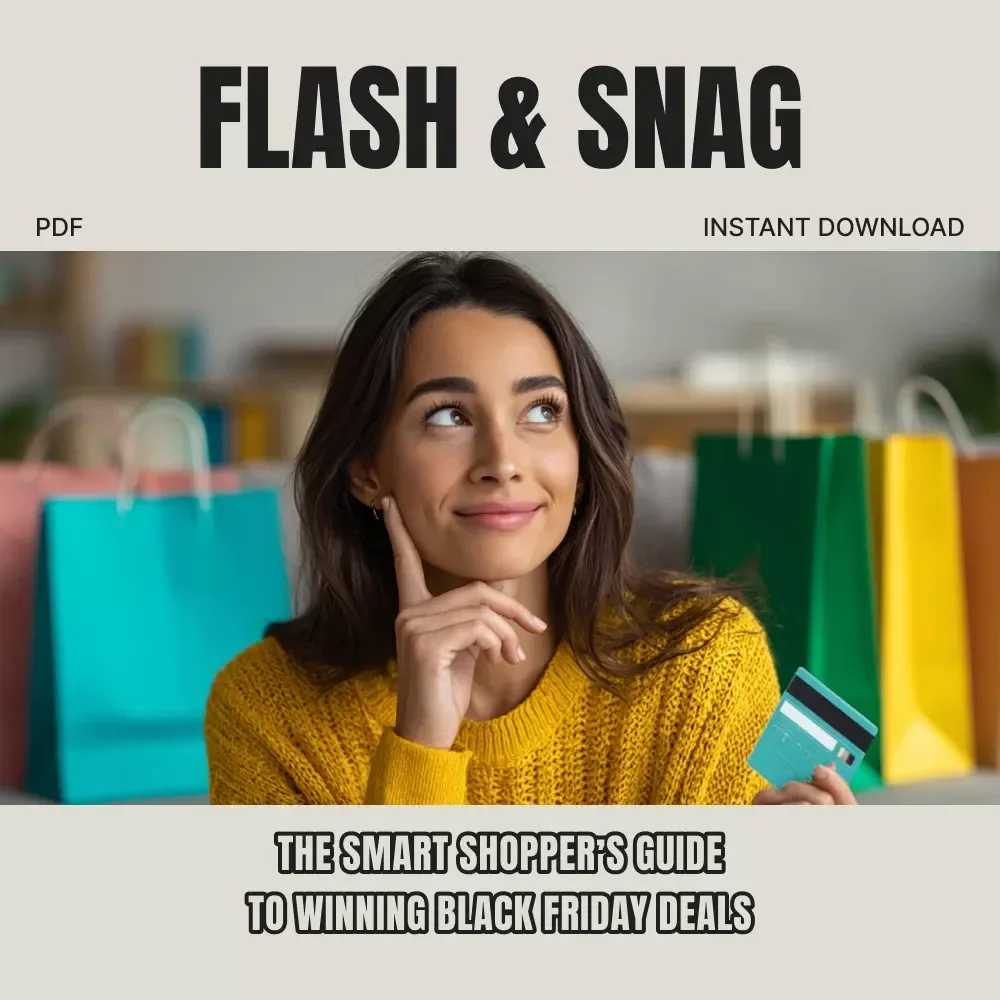 Flash & Snag: The Smart Shopper’s Guide to Winning Black Friday Deals | Ultimate eBook for How to Shop Quickly Without Missing Deals | Digital Download Shopping Strategy Guide for Bargain Hunters