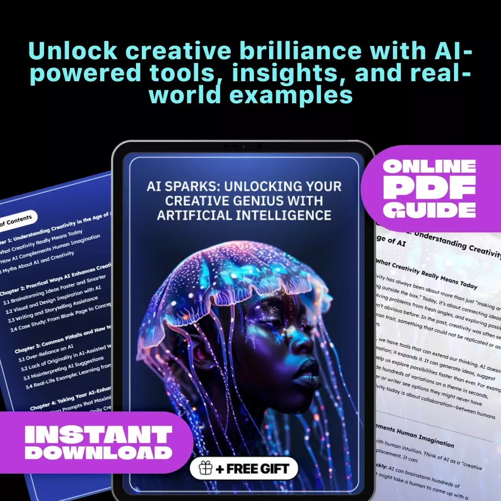 AI Sparks: Unlocking Your Creative Genius with Artificial Intelligence | Digital Guide for Creatives | The Best Way to Use AI for Creative Thinking