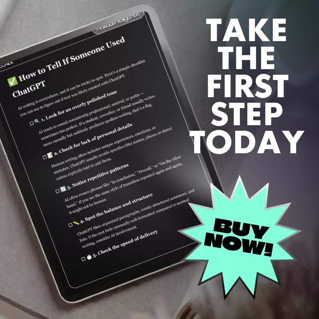 How to Tell If Someone Used ChatGPT – Printable & Digital Checklist | AI Writing Detector | Instant Download Guide for Teachers, Editors & Curious Readers