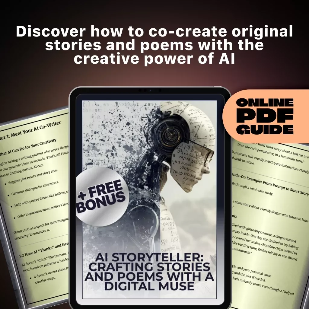 AI Storyteller: Crafting Stories and Poems with a Digital Muse | How to Use AI to Write Stories and Poems | Creative Writing Guide for Authors, Poets & Content Creators