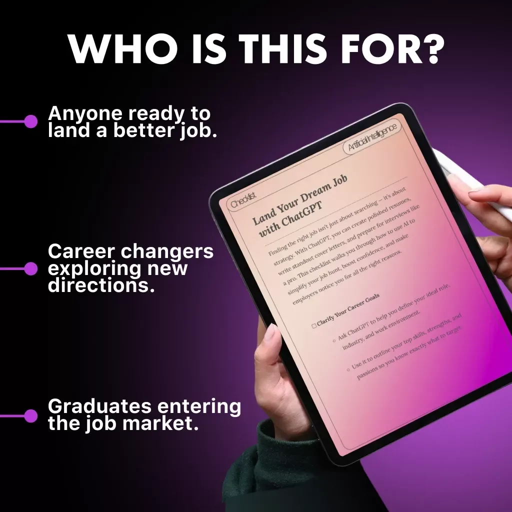 Land Your Dream Job with ChatGPT | Job Search Checklist for Career Success | How to Find a Job Using ChatGPT