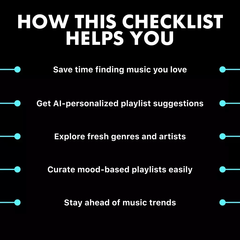 Discovering New Music with AI | Digital Music Discovery Guide, AI Playlist Creation eBook, Music Mood Exploration Checklist for Spotify & YouTube Music Lovers