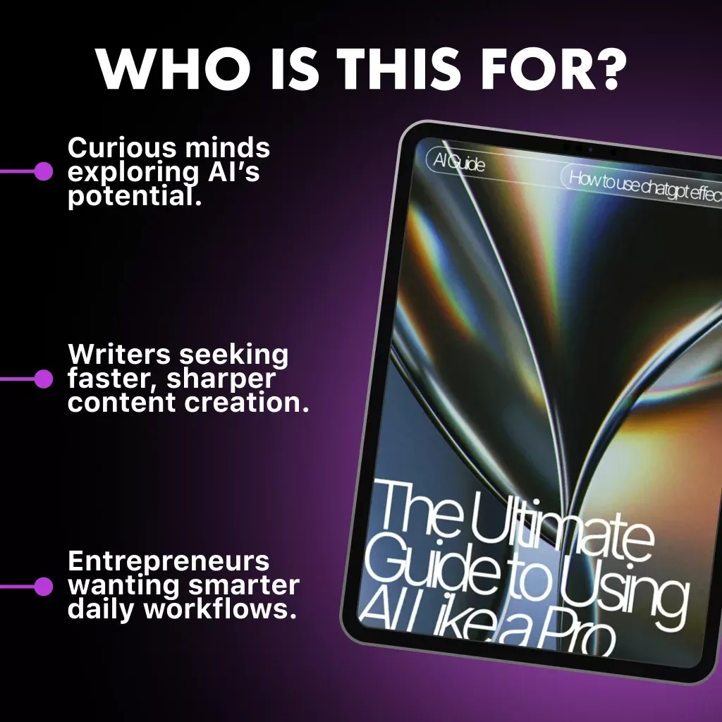 The Ultimate Guide to Using AI Like a Pro | Learn How to Use ChatGPT Effectively | Digital Download eBook for Beginners & Creators