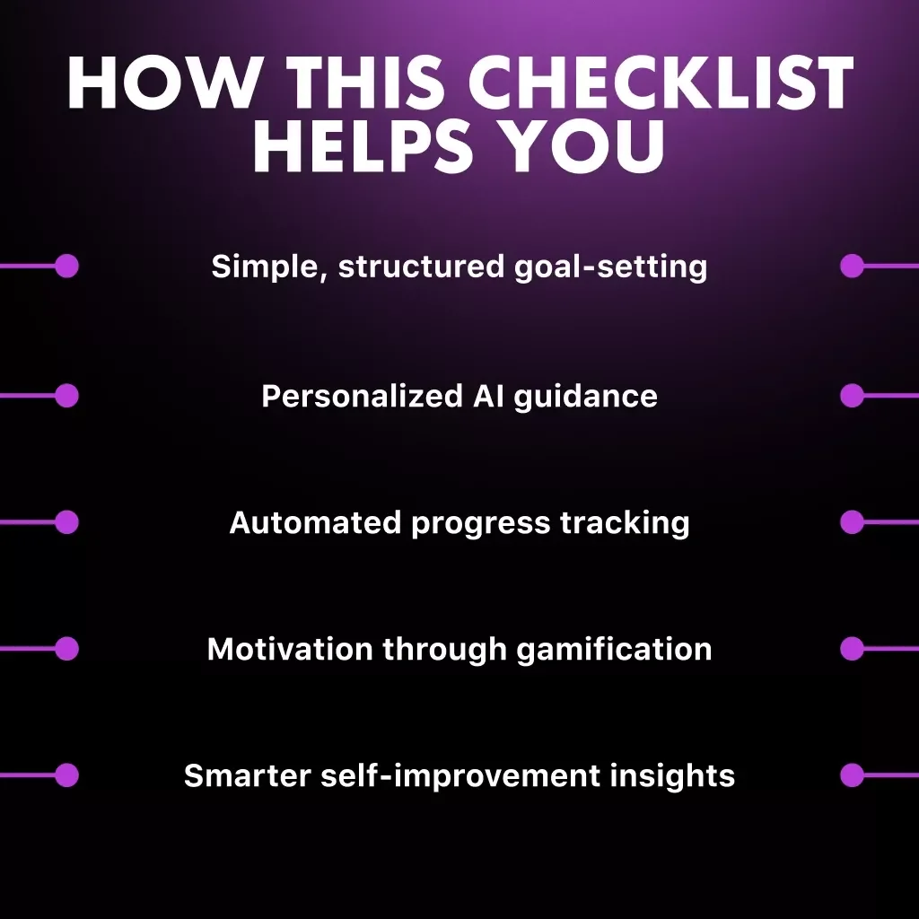 Smart Goals, Smarter You: Checklist | How to Use AI to Track Personal Goals | Digital Download for Goal-Setting and Productivity
