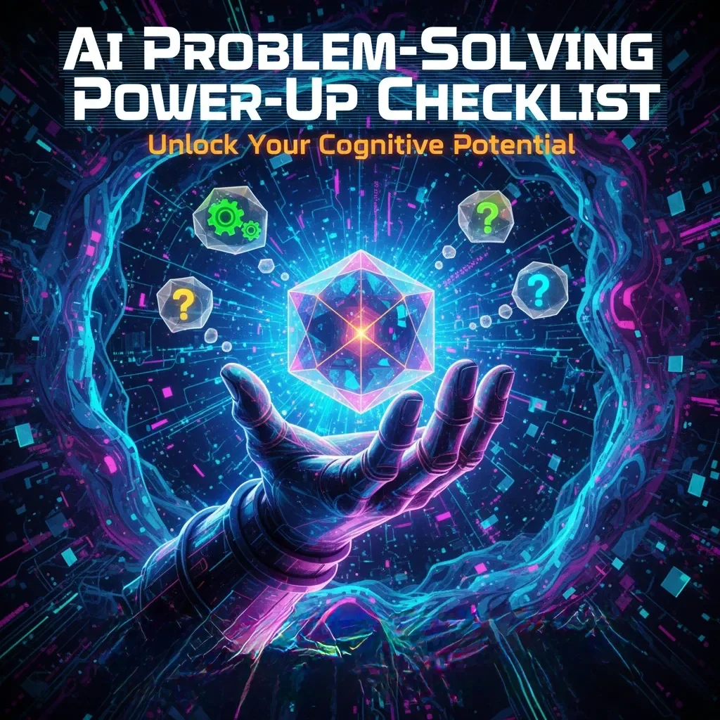 AI Problem-Solving Power-Up Checklist | Digital Download for How to Use AI to Develop Problem-Solving Skills | AI Strategy & Critical Thinking Guide for Entrepreneurs, Students, and Professionals