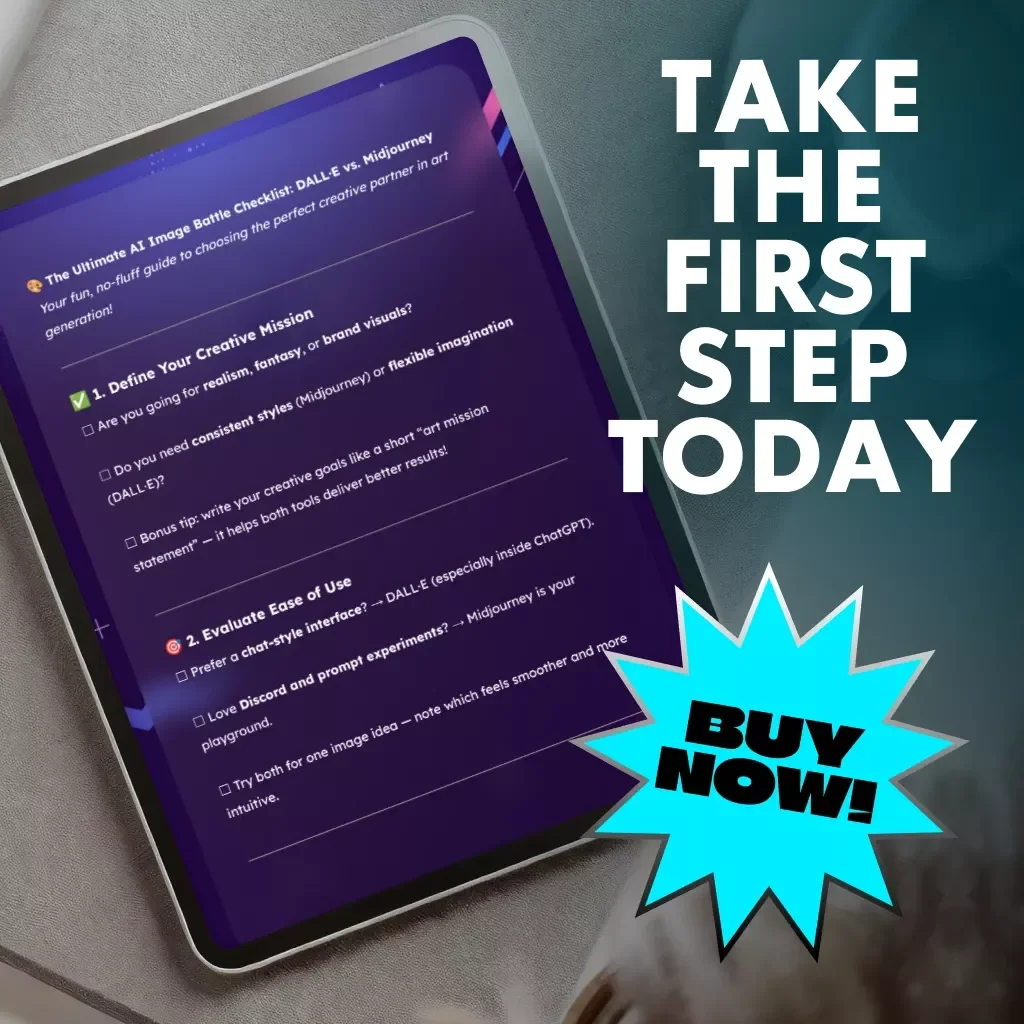The Ultimate AI Image Battle Checklist: DALL·E vs Midjourney | Creative Comparison Guide for Artists, Designers & Digital Creators | AI Art Prompt Journal & Productivity Companion | dalle vs midjourney Digital Download