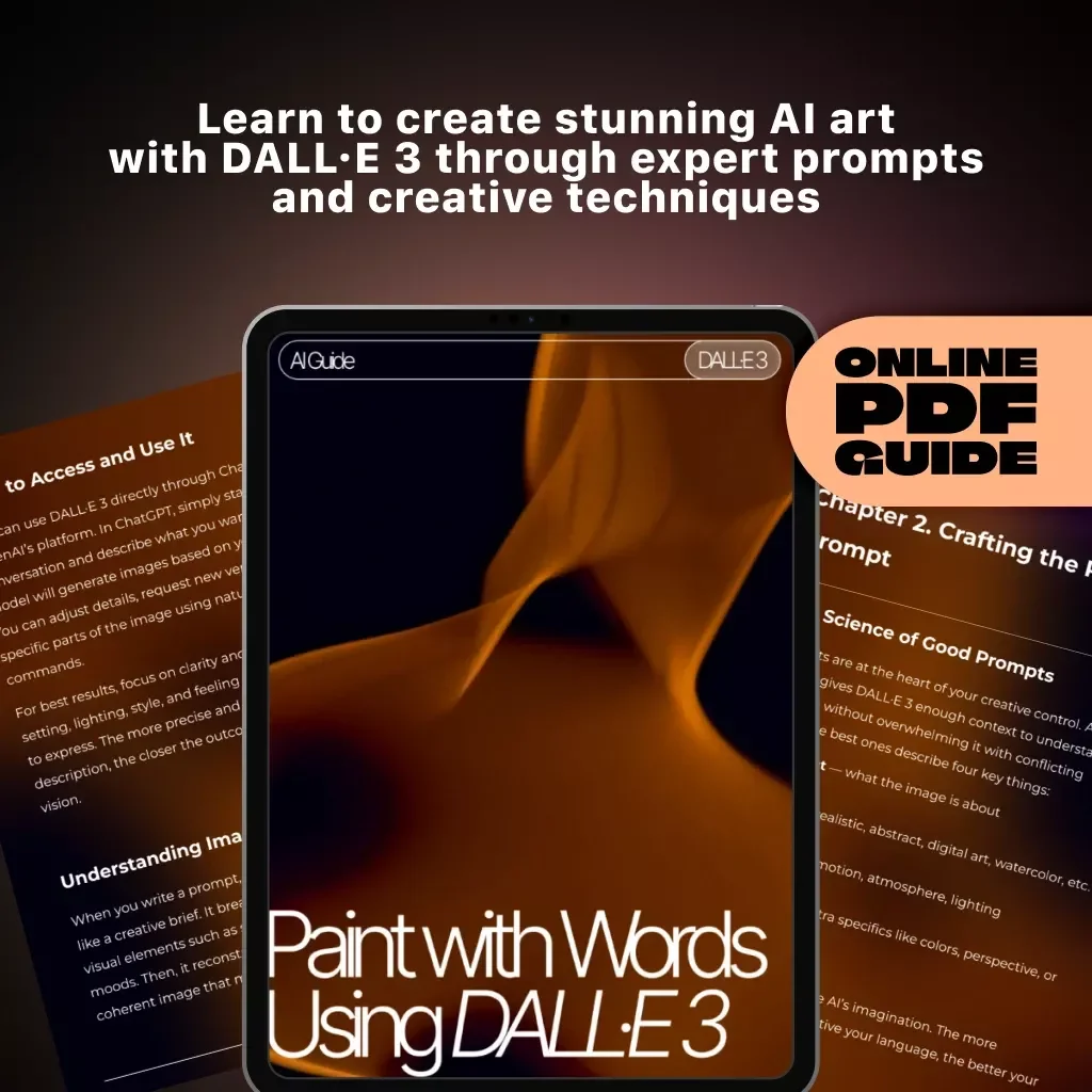 Paint with Words Using DALL·E 3 | Digital Guide for Beginners and Creators | Learn How to Use DALL·E 3 for Stunning AI Art, Prompts & Image Generation