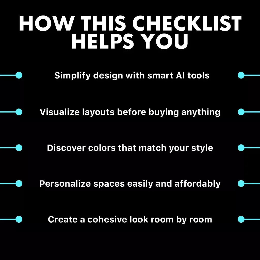 AI-Powered Home Decor Checklist | Digital Download for Effortless Interior Design | Home Decor Suggestions from AI, Style Planning & Room Design Guide