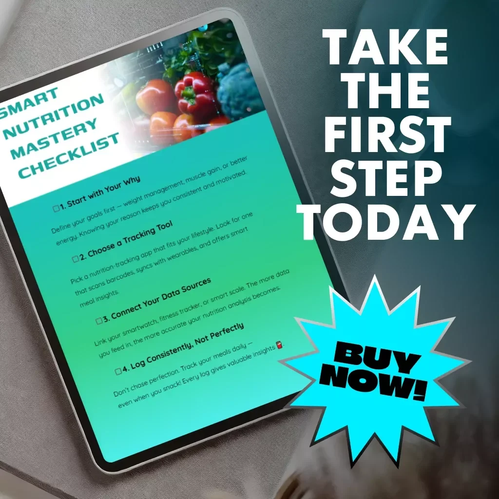 Smart Nutrition Mastery Checklist | Digital Wellness Guide for How to Use AI to Track Nutrition | Healthy Habits & Goal Tracking Printable