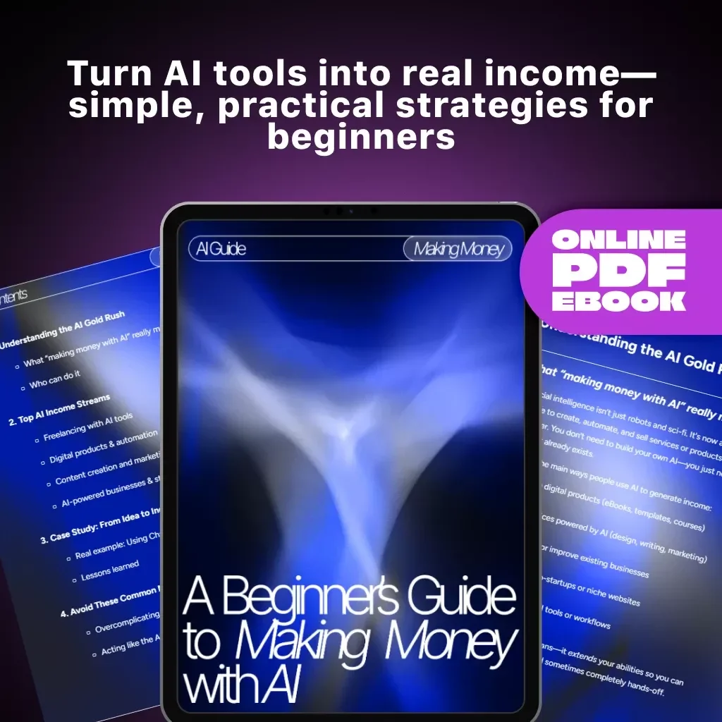 A Beginner’s Guide to Making Money with AI | Learn How to Make Money with AI | Step-by-Step eBook for Beginners