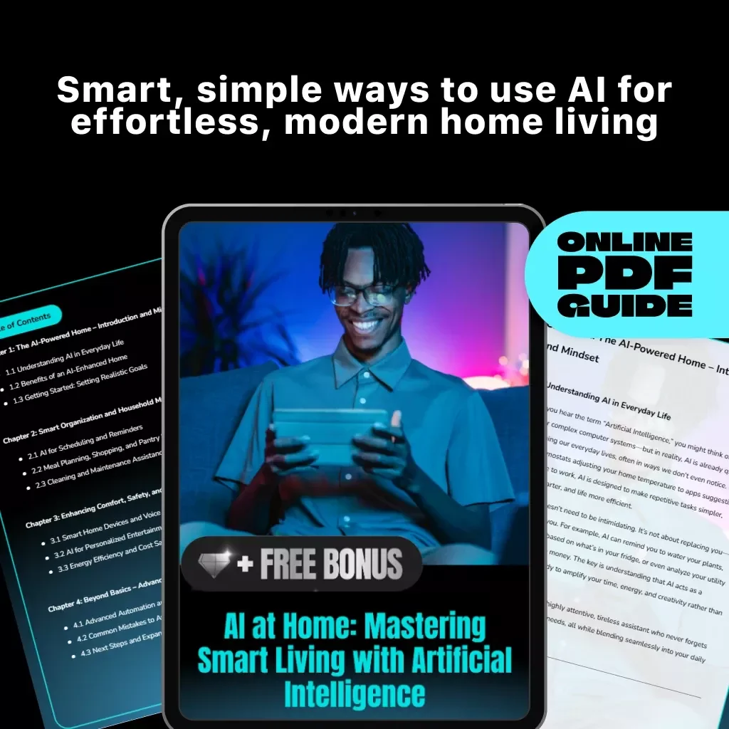 AI at Home: Mastering Smart Living with Artificial Intelligence | Digital Guide for Using AI for Home Management, Smart Home Organization, and Everyday Efficiency