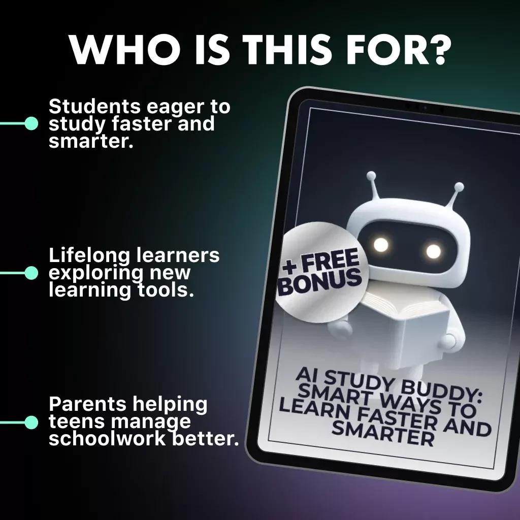 AI Study Buddy: Smart Ways to Learn Faster and Smarter | eBook for Students | Digital Download | Best Way to Use AI for Studying | AI Learning Guide