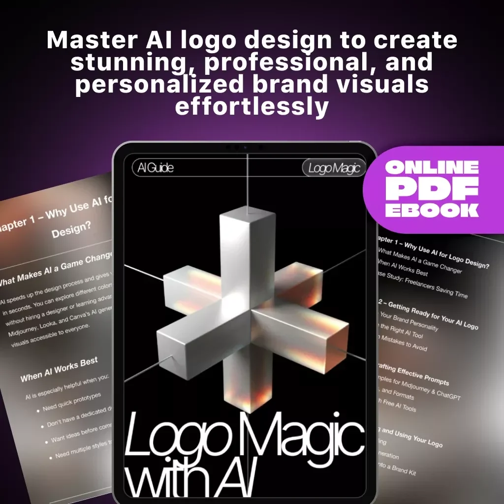 Logo Magic with AI | AI Logo Design Guide, Midjourney Prompts, ChatGPT Brand Creation eBook, Digital Download for Designers & Entrepreneurs