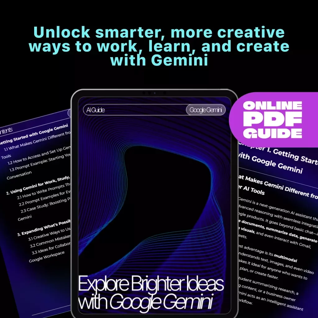 Explore Brighter Ideas with Google Gemini | Digital Guide on How to Use Google Gemini for Work, Study, and Creativity