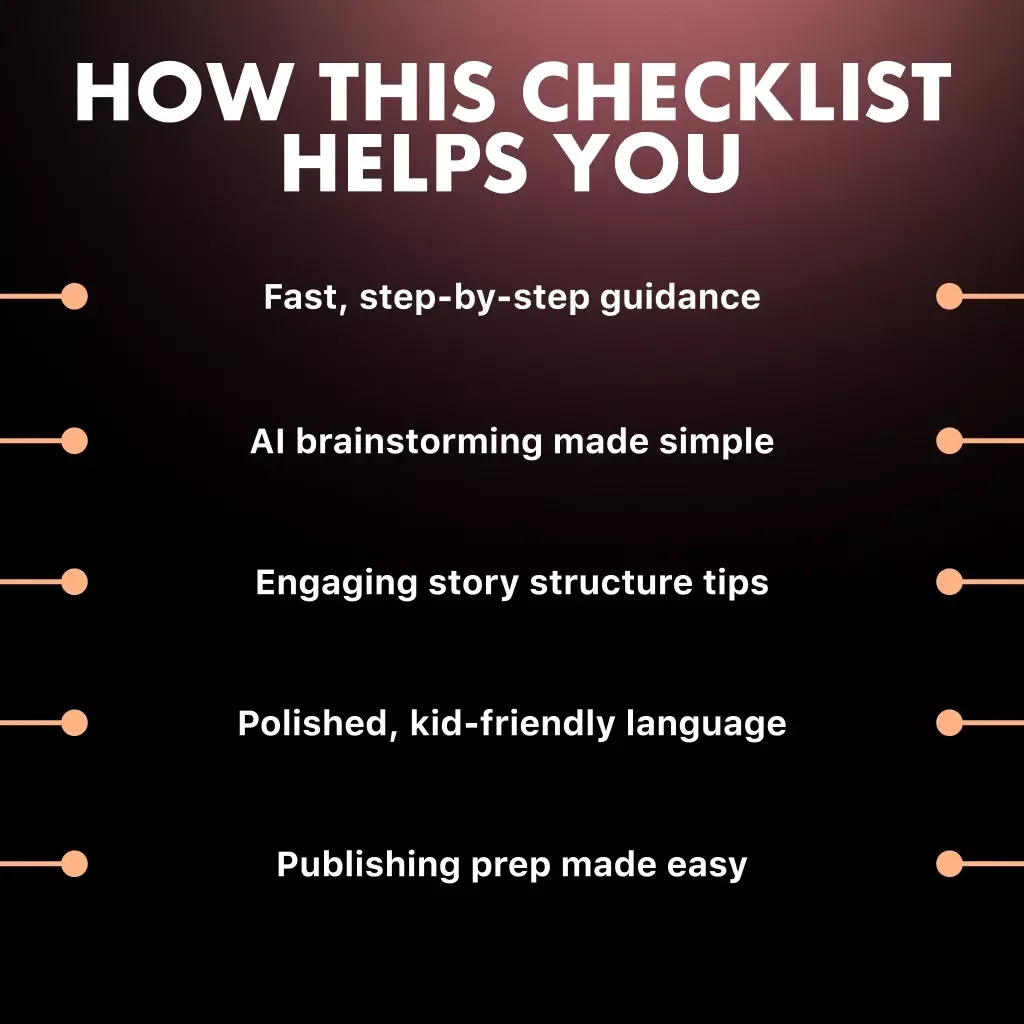 Your Checklist for Writing a Children’s Book | How to Write Children's Book Using AI | Printable Author Guide for Beginners, eBook Writing Planner, Digital Download