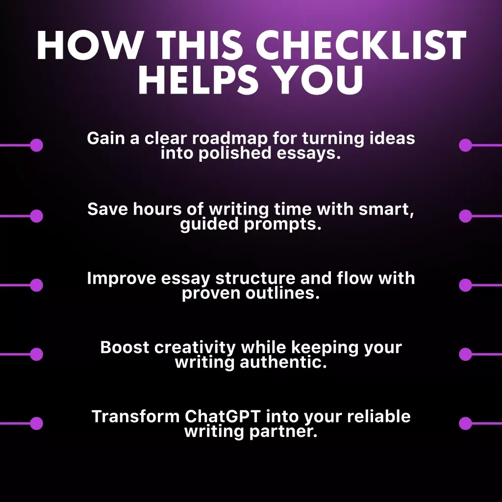 Checklist: How to Use ChatGPT to Write an Essay | Digital Download Guide for Students, Writers & Essay Help | Step-by-Step Writing Checklist