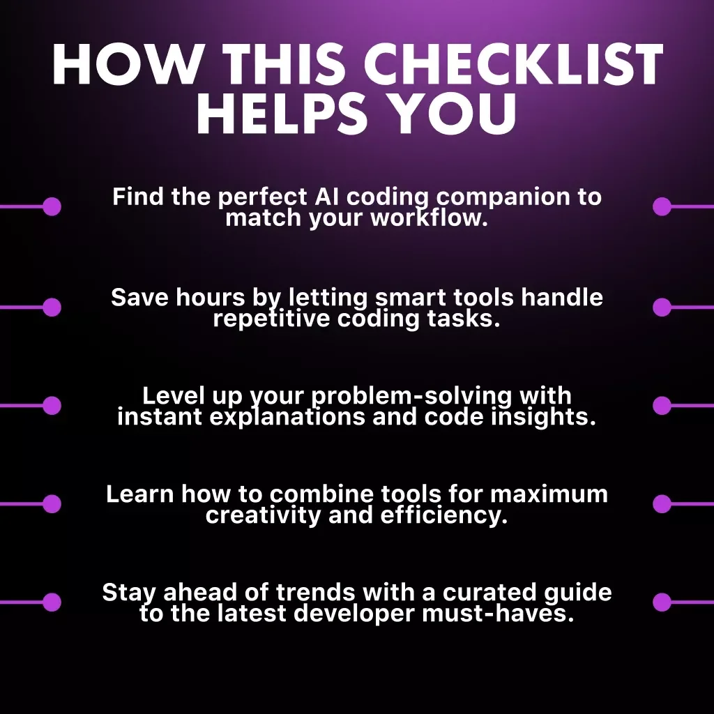 Code Smarter, Not Harder: The Ultimate AI Tools for Coding Checklist | Digital Download for Developers, Programmers & Tech Creators | AI Tools for Coding Productivity Guide