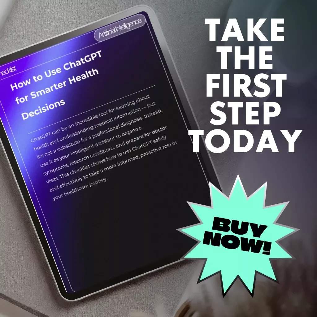 How to Use ChatGPT for Smarter Health Decisions – Printable Digital Checklist for Using AI to Understand Symptoms, Medical Terms & Doctor Prep | How to Use ChatGPT for Medical Diagnosis