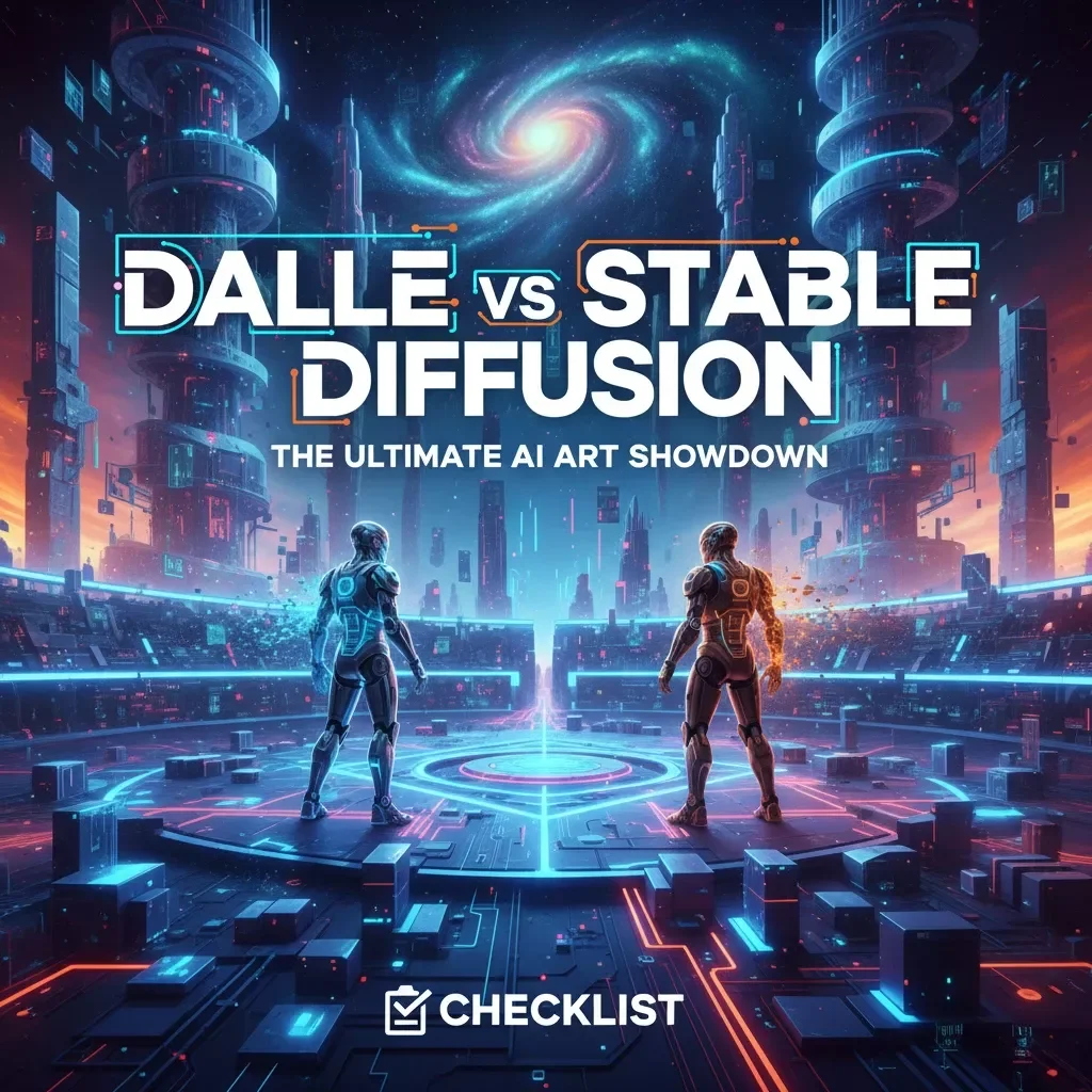 DALLE vs Stable Diffusion: The Ultimate AI Art Showdown Checklist | Printable Digital Download | AI Art Comparison Guide for Creators, Designers & Prompt Engineers | DALLE vs Stable Diffusion Explained Step-by-Step
