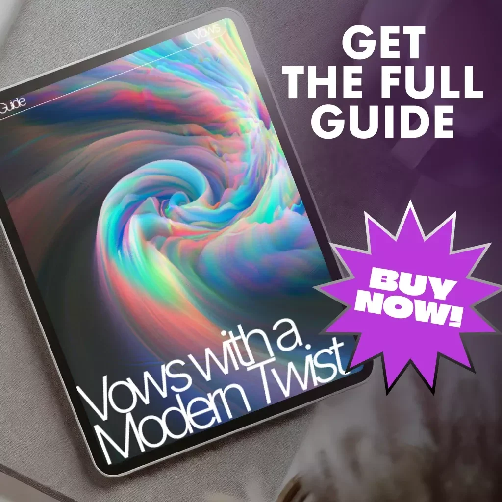 Vows with a Modern Twist | A Modern Guide to Writing Wedding Vows | AI Wedding Vows Guide | Digital Download for Couples