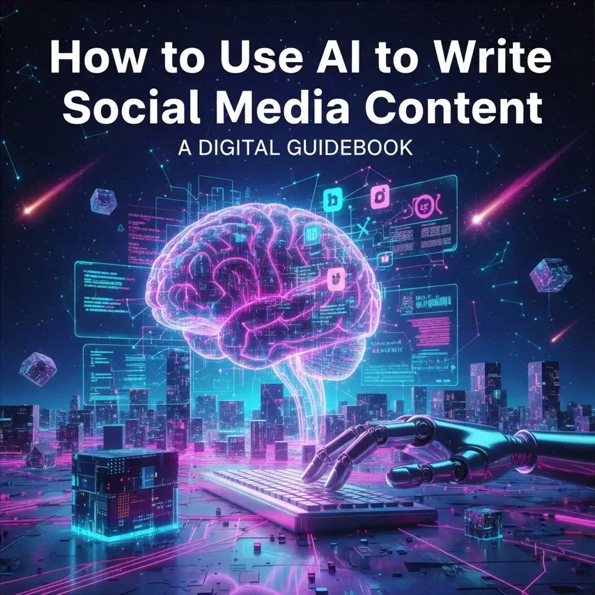 How to Use AI to Write Social Media Content | AI Copywriting eBook, Digital Marketing Guide, Social Media Strategy, Instant Download