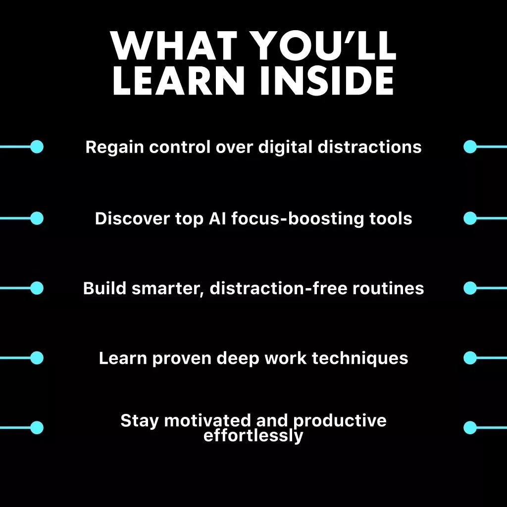 Stay Sharp with AI | Focus-Boosting Digital Guide | Productivity eBook with Tips for Using AI to Improve Focus, Deep Work & Mental Clarity