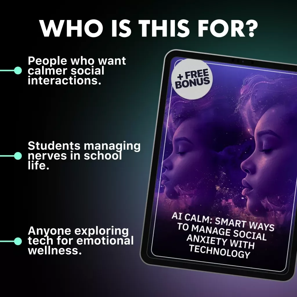 AI Calm: Smart Ways to Manage Social Anxiety with Technology | Digital eBook | Mental Wellness Guide | Tips for Using AI to Manage Social Anxiety | Self-Help Download