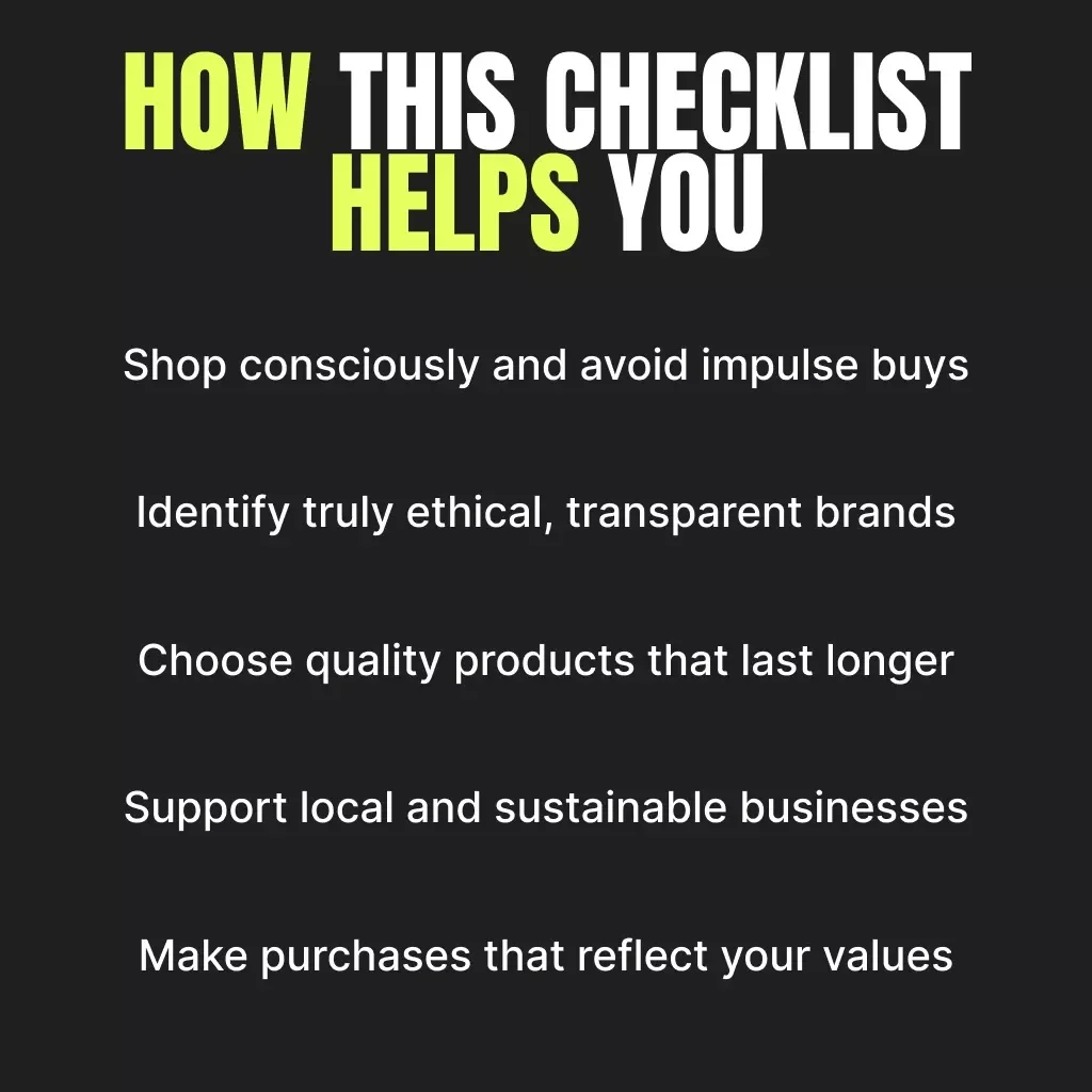 Black Friday Checklist: Tips for Buying from Ethical Brands | Conscious Shopping Guide, Sustainable Holiday Planner, Digital Download for Ethical Shoppers