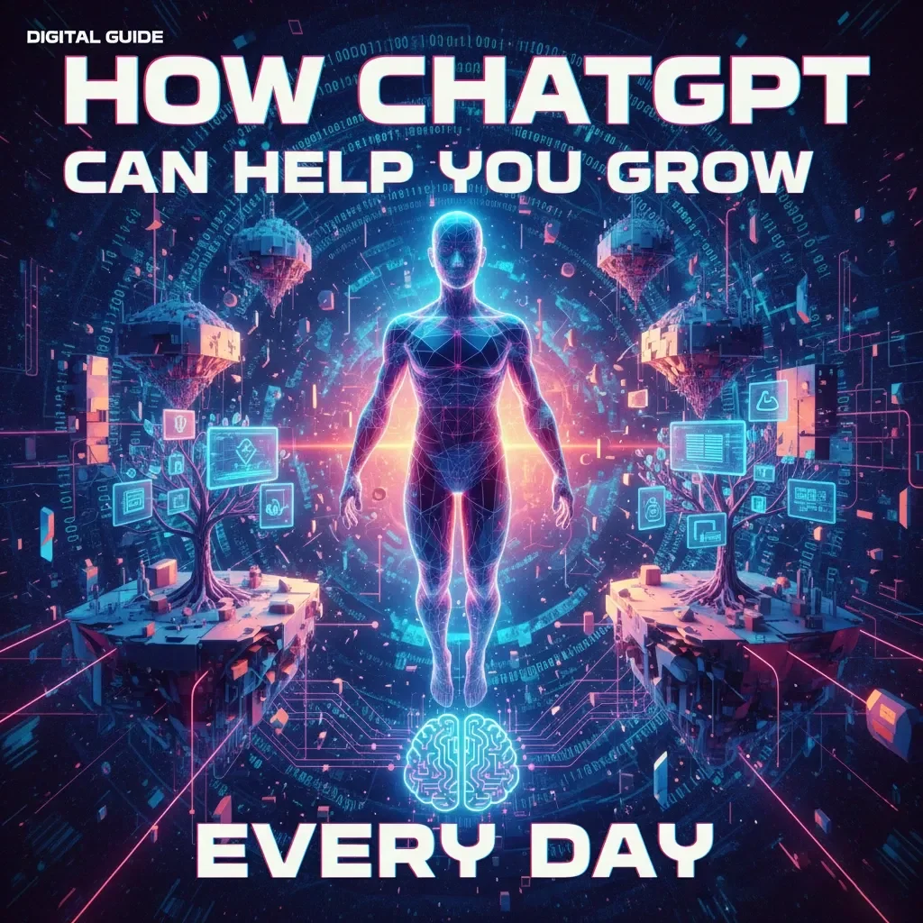 How ChatGPT Can Help You Grow Every Day | eBook for Personal Growth, Digital Self-Improvement Guide, and Daily AI Coaching on How to Use ChatGPT for Self Improvement