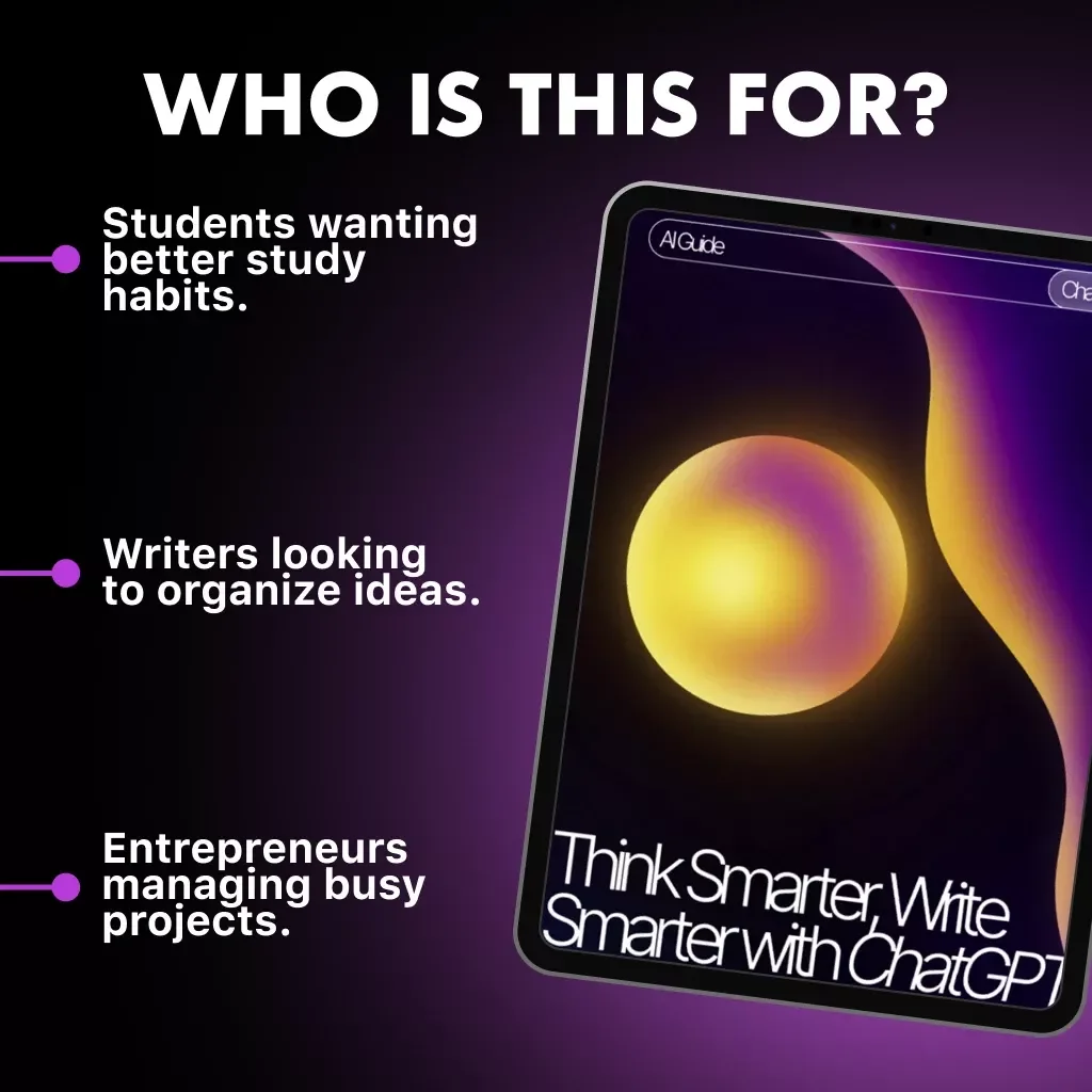 Think Smarter, Write Smarter with ChatGPT – The Ultimate Guide on How to Use ChatGPT for Note Taking, Productivity, and Organized Thinking | Digital Download eBook for Students, Professionals & Creators