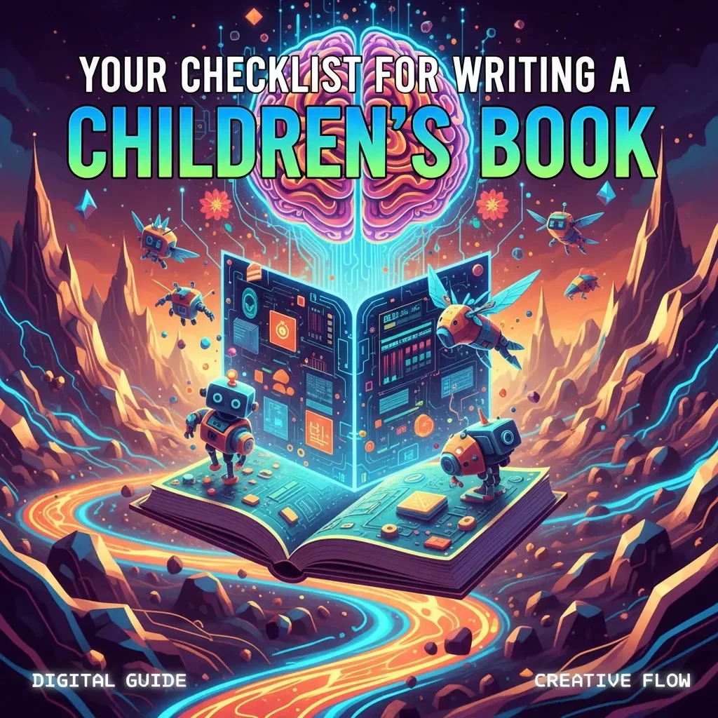 Your Checklist for Writing a Children’s Book | How to Write Children's Book Using AI | Printable Author Guide for Beginners, eBook Writing Planner, Digital Download