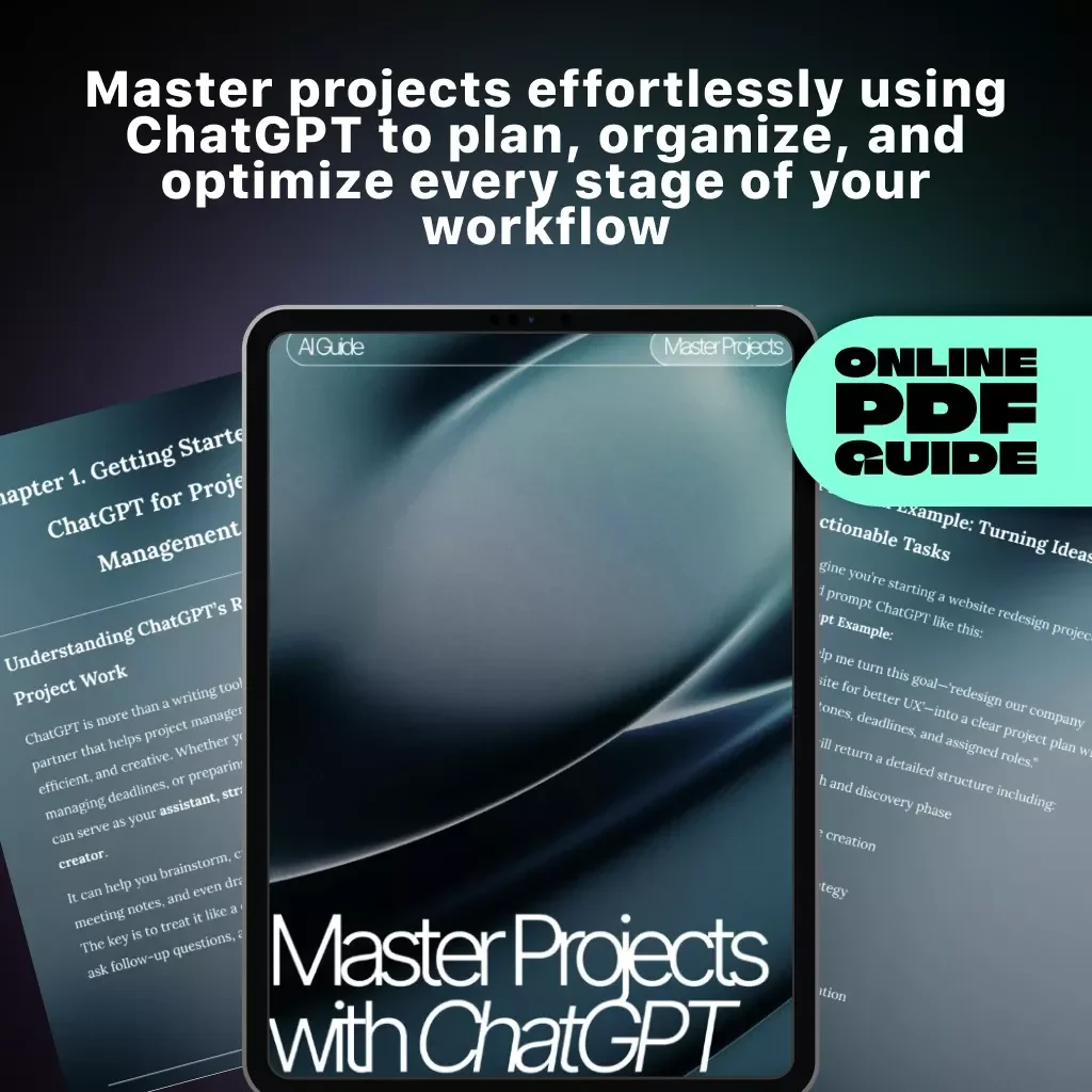 Master Projects with ChatGPT | Digital Guide for Project Managers
