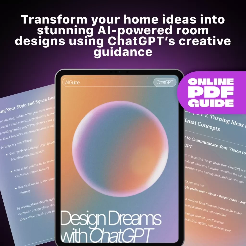 Design Dreams with ChatGPT | How to Use ChatGPT to Design a Room | AI Interior Design Guide for Beginners, Home Decor Enthusiasts & DIY Designers