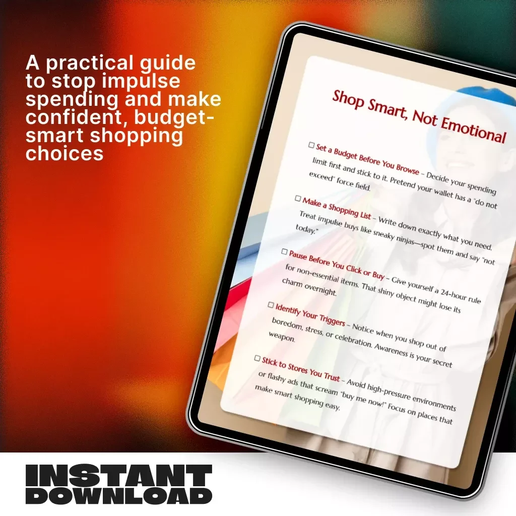 Shop Smart, Not Emotional – Printable Checklist for Conscious Buyers | Budgeting Tips & Tricks for Keeping Emotions Out of Shopping Decisions