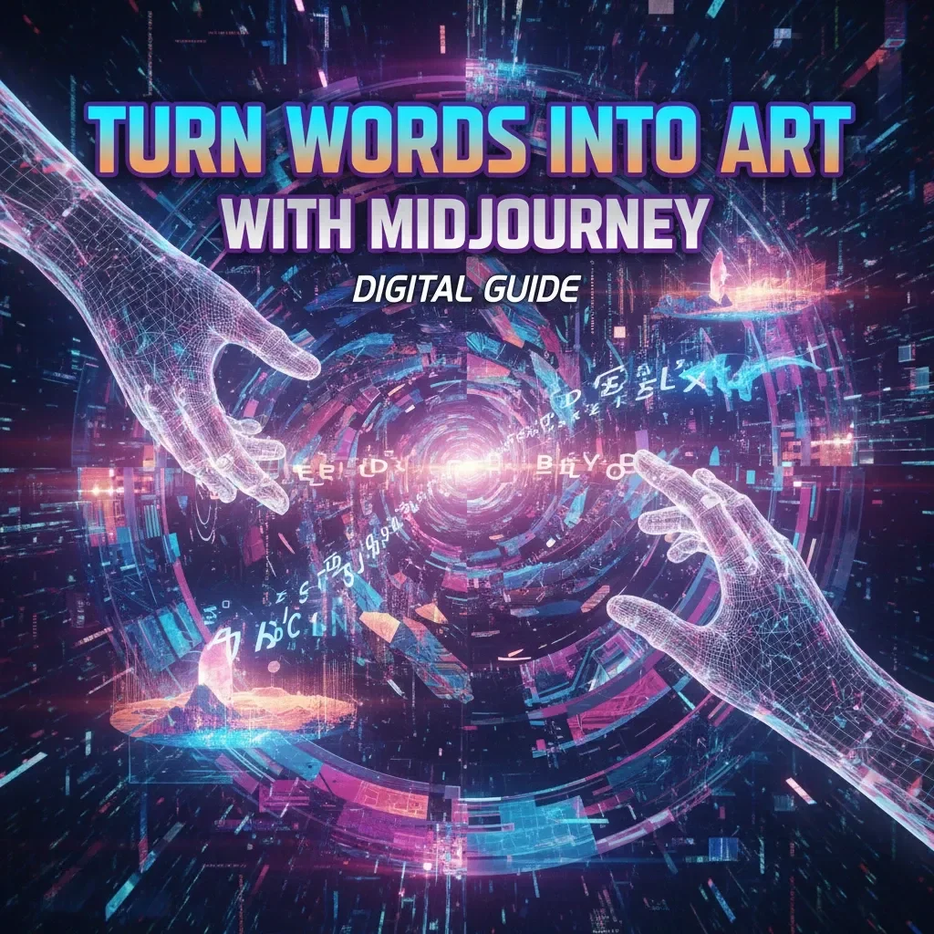 Turn Words into Art with Midjourney | How to Use Midjourney Guide for Beginners, Creators & Digital Artists | AI Art Prompt Writing eBook