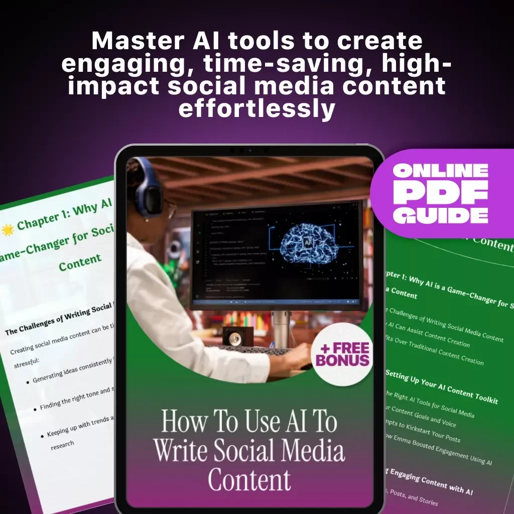 How to Use AI to Write Social Media Content | AI Copywriting eBook, Digital Marketing Guide, Social Media Strategy, Instant Download