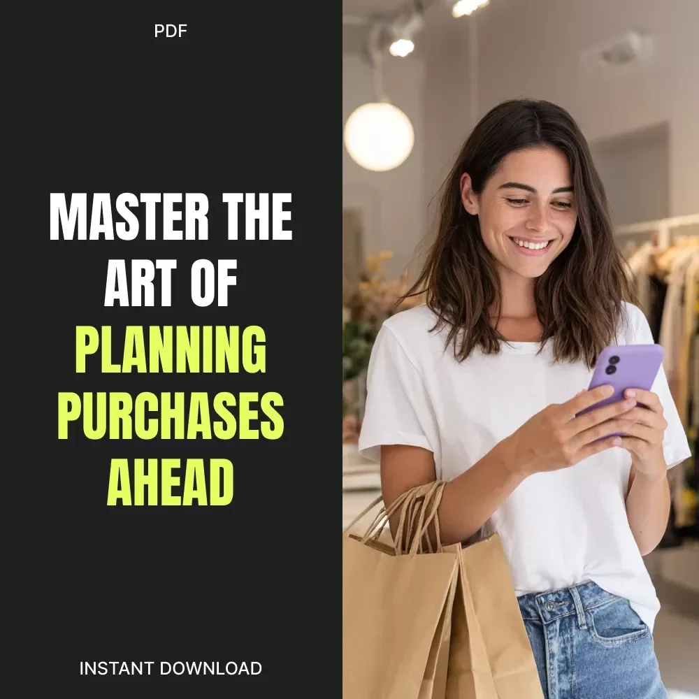 Master the Art of Planning Purchases Ahead | Budgeting & Smart Shopping eBook | Practical Tips for Planning Purchases Ahead | Digital Download Guide for Smarter Spending