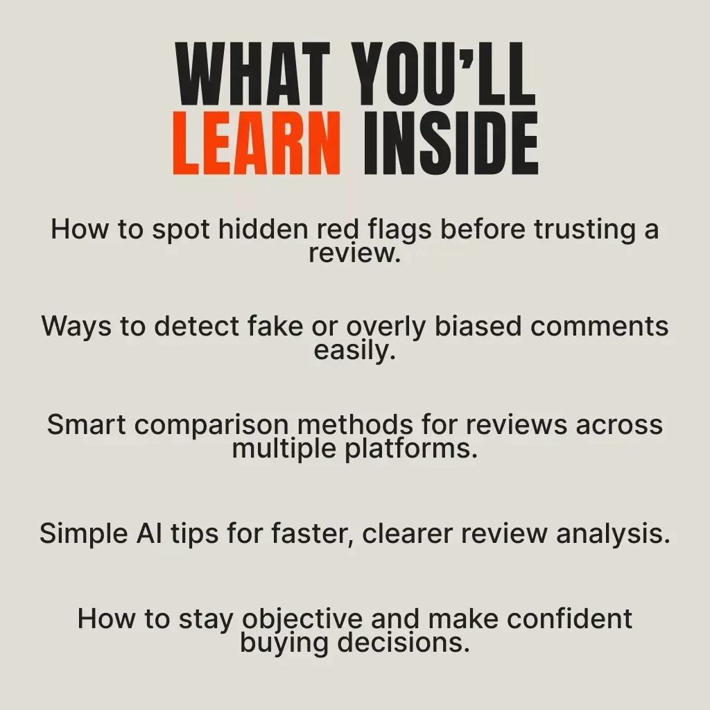How to Read Online Reviews Without Getting Fooled | Digital Guide on How to Read Online Reviews Carefully | Smart Consumer eBook for Savvy Online Shoppers