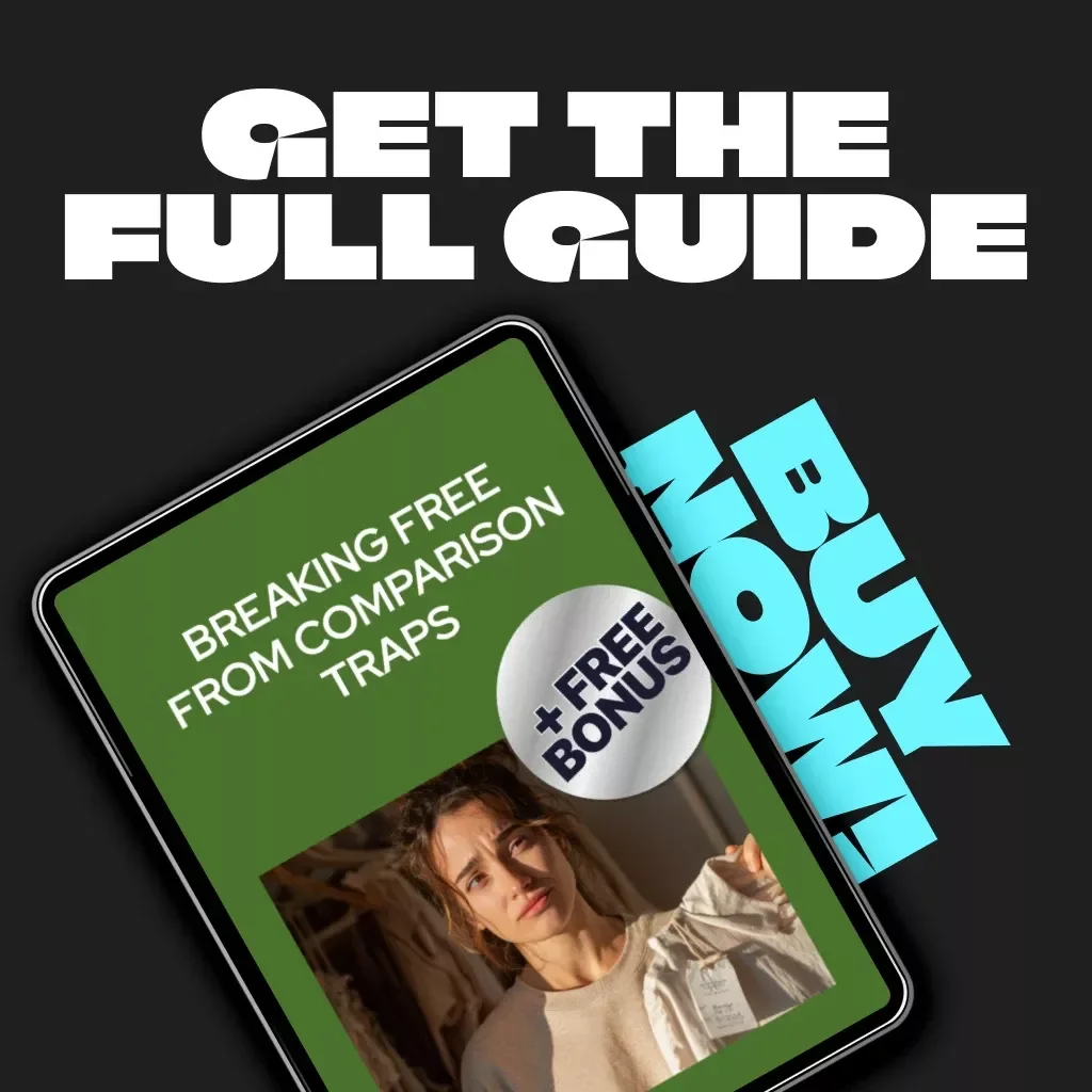 Breaking Free from Comparison Traps | Digital Self-Growth Guide for Mindful Shopping | How to Ignore Social Comparison When Shopping | Printable eBook, Mindset & Habit Builder