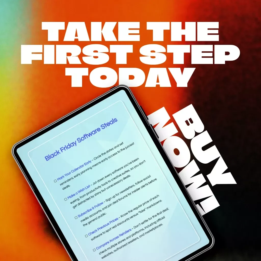 Black Friday Software Steals – Ultimate Checklist & Guide on How to Get Software Deals on Black Friday | Digital Download eBook
