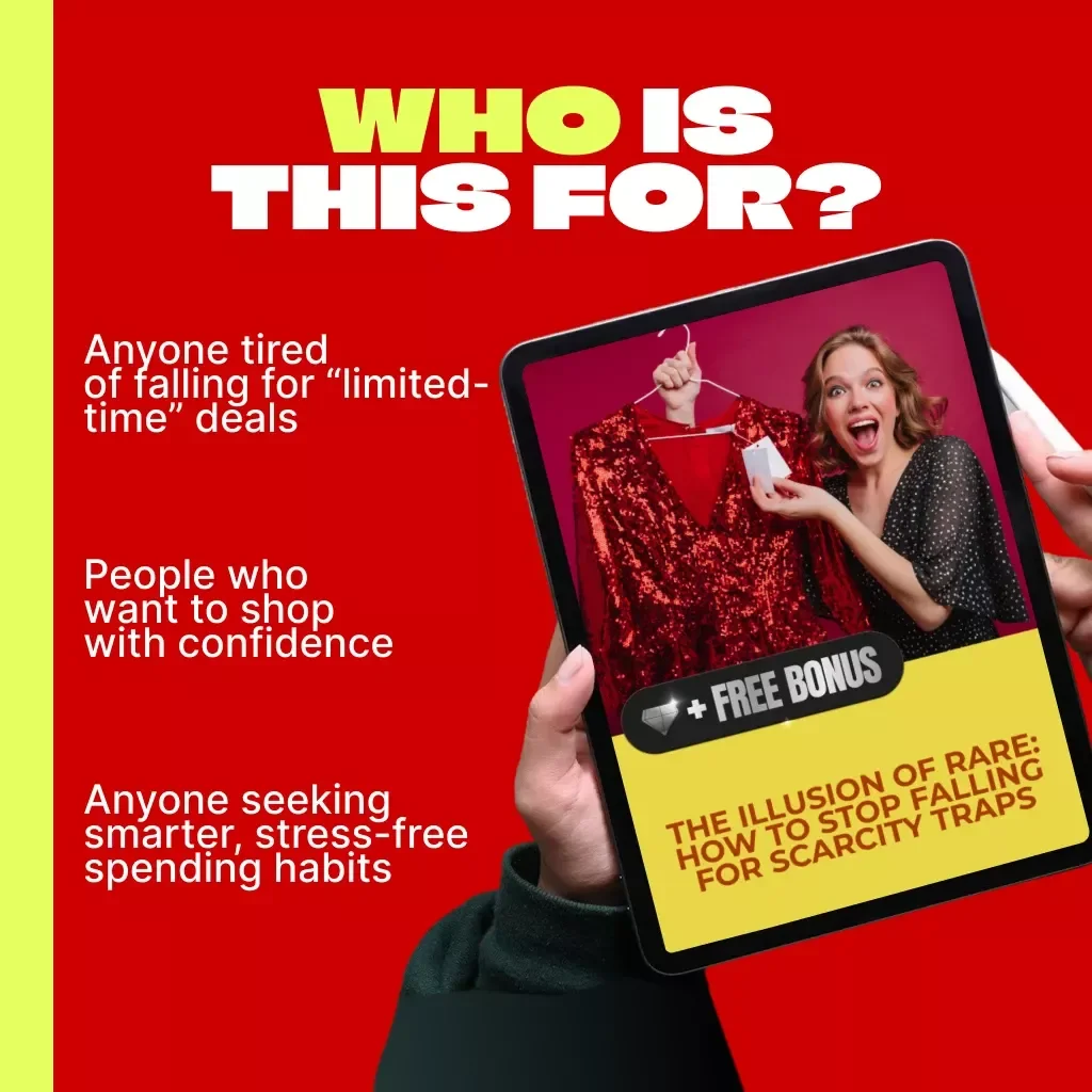 The Illusion of Rare: How to Stop Falling for Scarcity Traps | Digital Guide on How to Avoid Buying Because Things Seem Rare | Mindful Shopping eBook for Smarter Spending