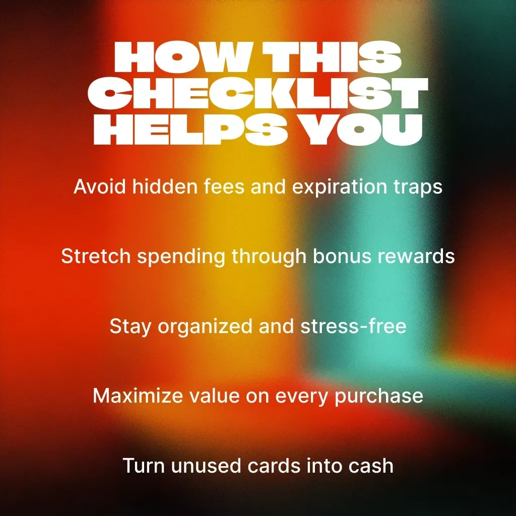 The Smart Spender’s Gift Card Checklist | Digital Download | Budgeting & Shopping Guide for the Best Ways to Use Gift Cards Strategically